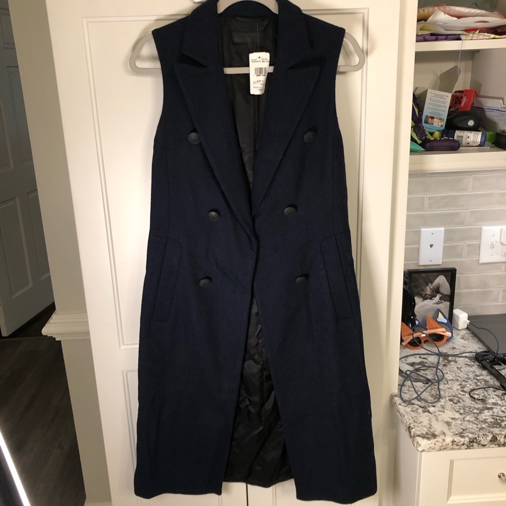 NWT Rag & Bone Midnight Blue Sleeveless Blazer Vest